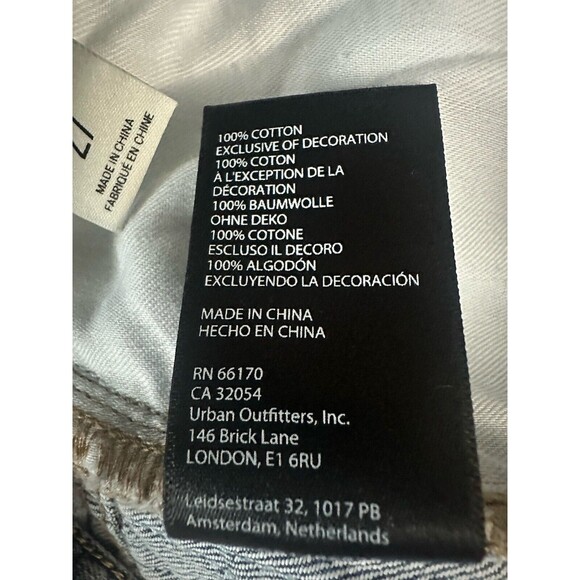 BDG Urban Outfitters Skater Baggy Wide Leg Jeans Painted Floral Size 27 NWT $119 - Picture 8 of 8